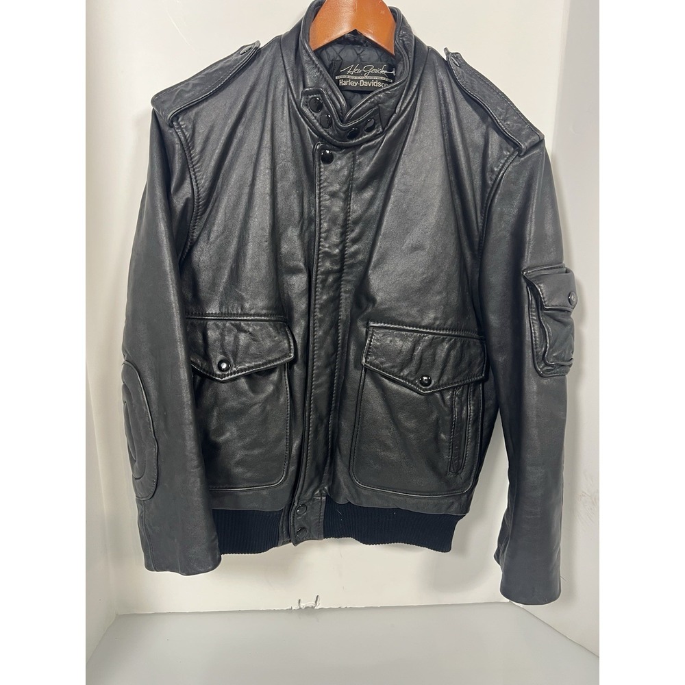 Hein Gericke x Harley Davidosn Vintage Leather Jacket Biker Black Men's‎ size 40